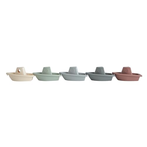 Mushie Stackable Bath Boats Toy Small