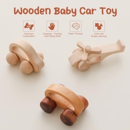 Wooden Baby Car and Airplane Toys - Small