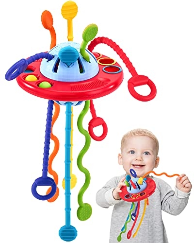 Hahaland Silicone Pull String Toy