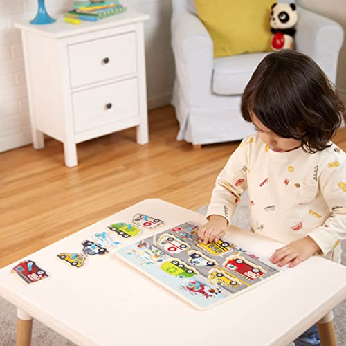 B. toys- Peek & Explore - Vehicles- Wooden Peg Puzzle