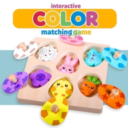 Waybla Easter Basket Stuffers - Easter-Themed Wooden Peg Puzzle Small