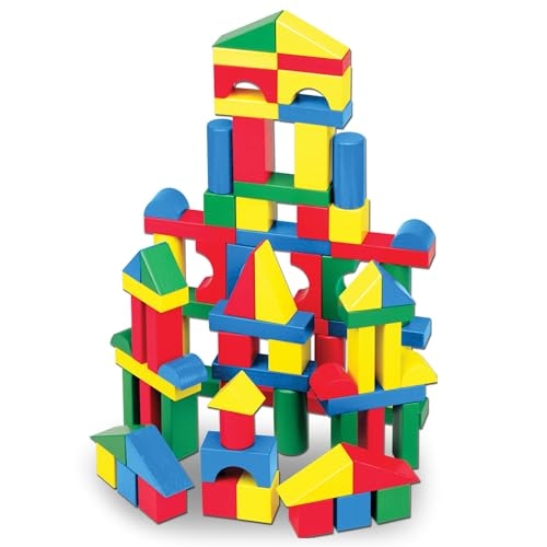 Melissa & Doug Wooden Building Blocks Set