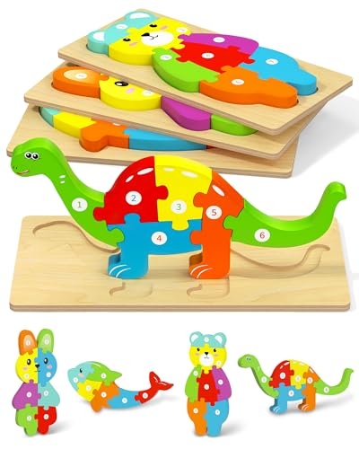 Yetonamr Wooden Toddler Puzzles
