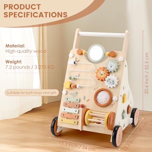Pithfor Wooden Baby Walker Small