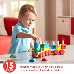 Small Melissa & Doug Wooden Stacking Train Toy