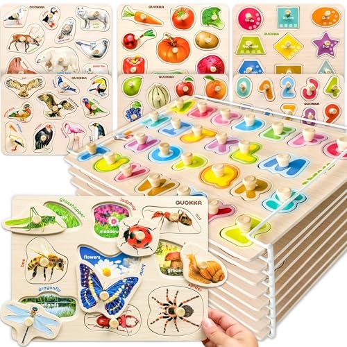 QUOKKA Wooden Puzzles for Toddlers