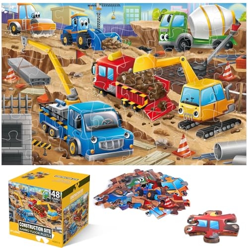 Jumbo Floor Puzzle for Kids - Construction Site
