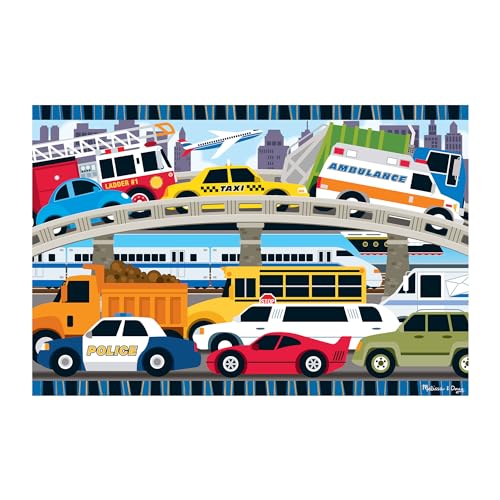 Melissa & Doug Traffic Jam Jumbo Jigsaw Floor Puzzle