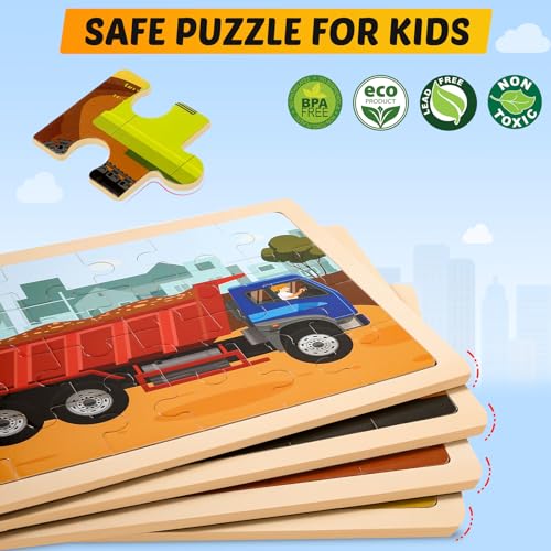 Wooden Vehicle Puzzles Small