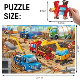 Jumbo Floor Puzzle for Kids - Construction Site