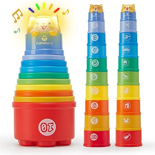 hahaland Stacking Toys for Toddlers 1-3 - Stacking Cups