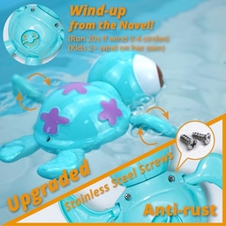 DUCKBOXX Wind-up Swimming Sea Turtles Bath Toy