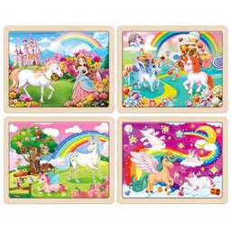 SYNARRY Large Unicorn Princess Fairy Wooden Puzzles