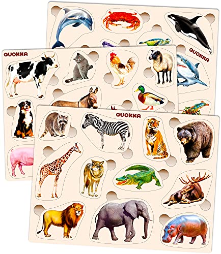QUOKKA Wooden Puzzles for Toddlers