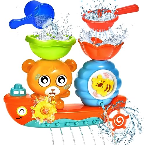 Baby Bath Toys for Kids Ages 1-3 with suction cups and colorful design