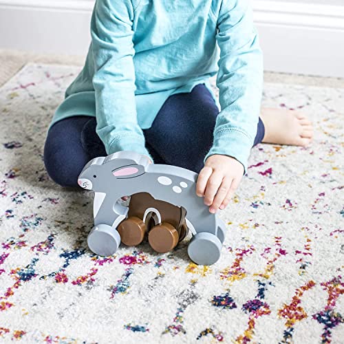 Big & Little Bunny Wooden Push Toy Small