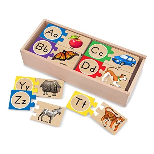 Melissa & Doug Self-Correcting Alphabet Wooden Puzzles