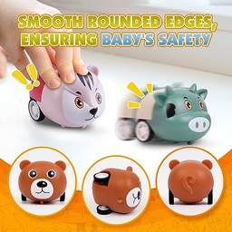 Estardaa 36 pcs Animals Pull Back Cars Small Image