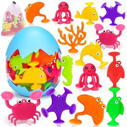 Toddler Suction Bath Toys, Ocean Animal Suction Cup Toys