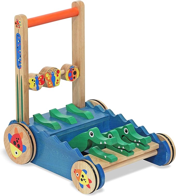 Melissa & Doug Deluxe Chomp & Clack Alligator Push Toy